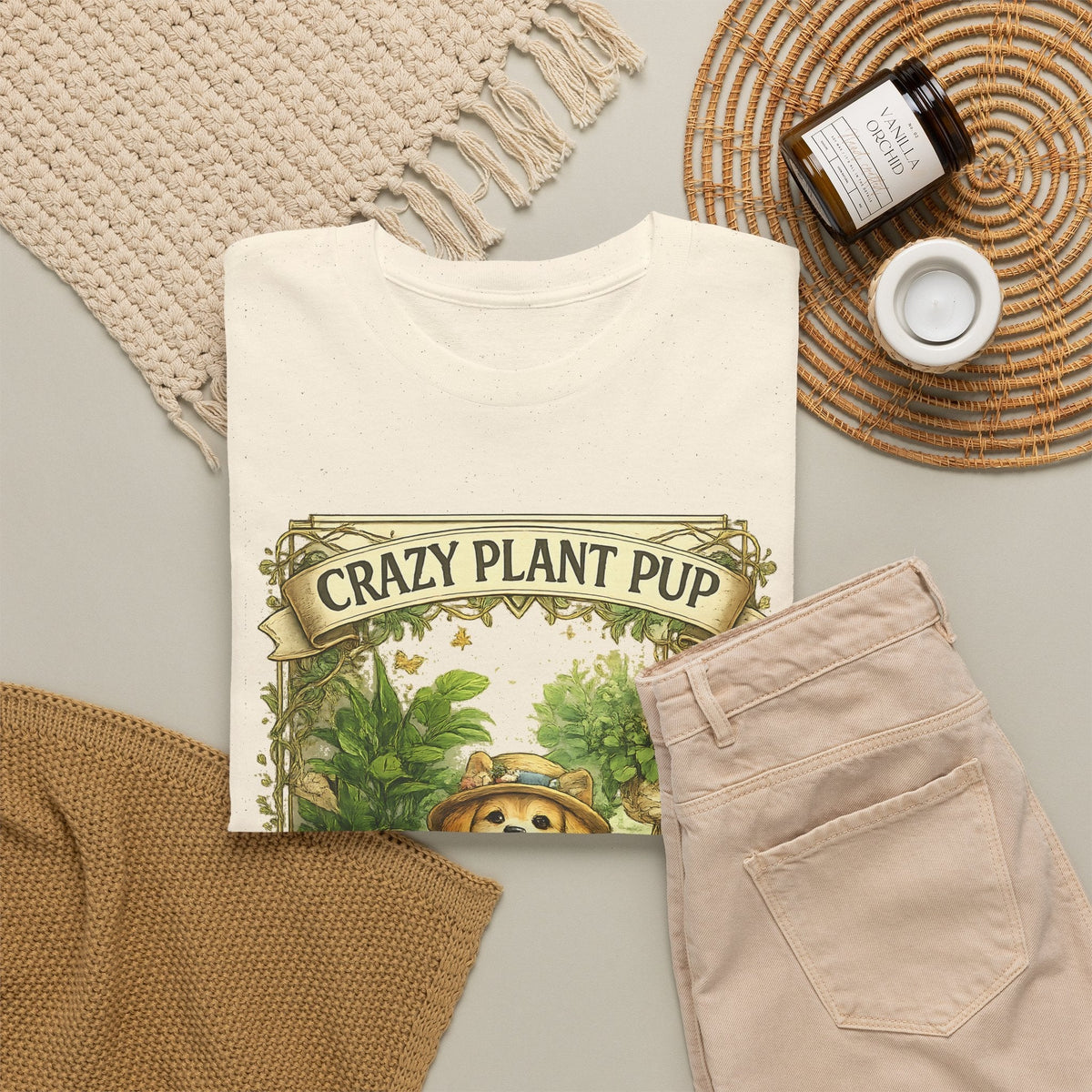 T-Shirt Cane e Piante – Design Divertente