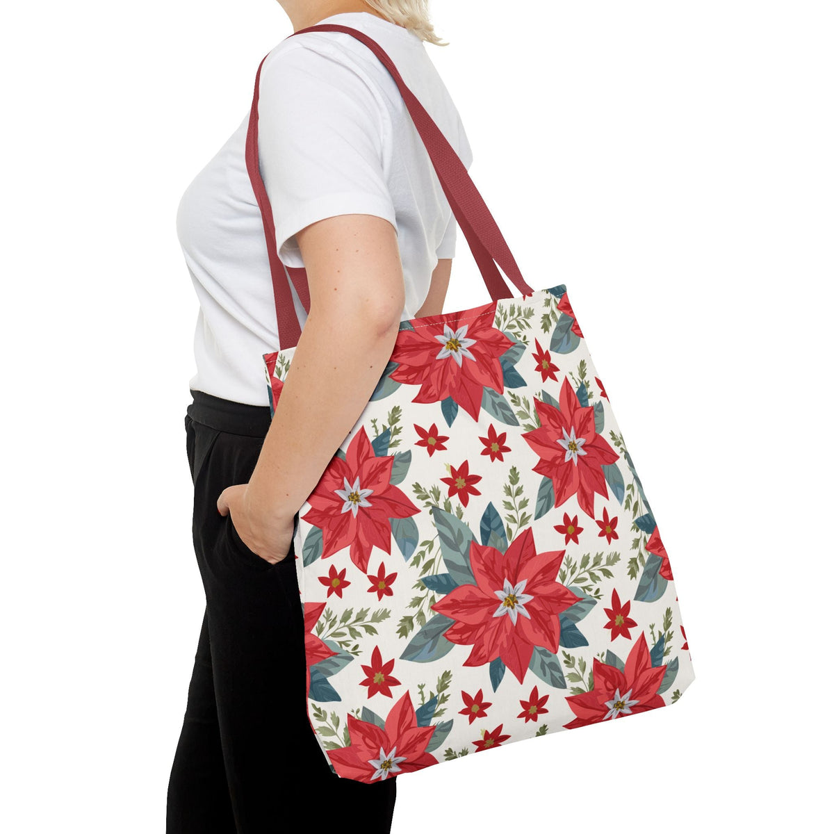 Borsa in tessuto Stella di Natale – Motivo Floreale