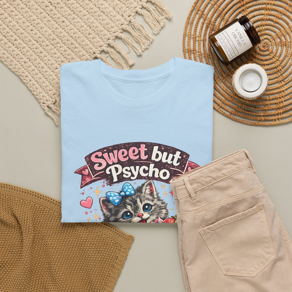 T-Shirt Dolce ma Pazzo – Gatto Kawaii Divertente