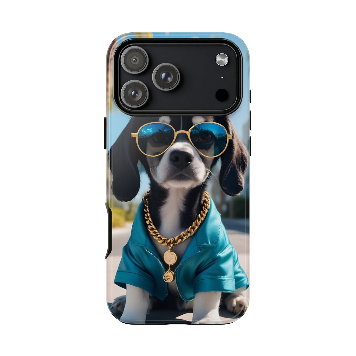 Cooler cane Cover per smartphone – Cover robusta con Sonnenbrille & Sommerstil