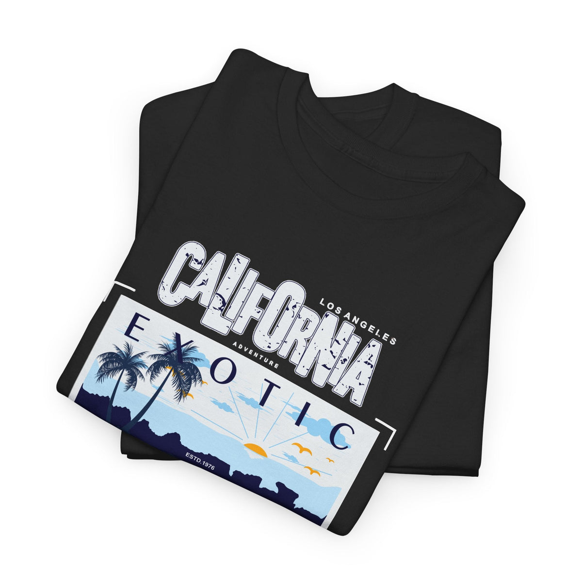 T-Shirt Spiaggia della California – Tramonto e Costa
