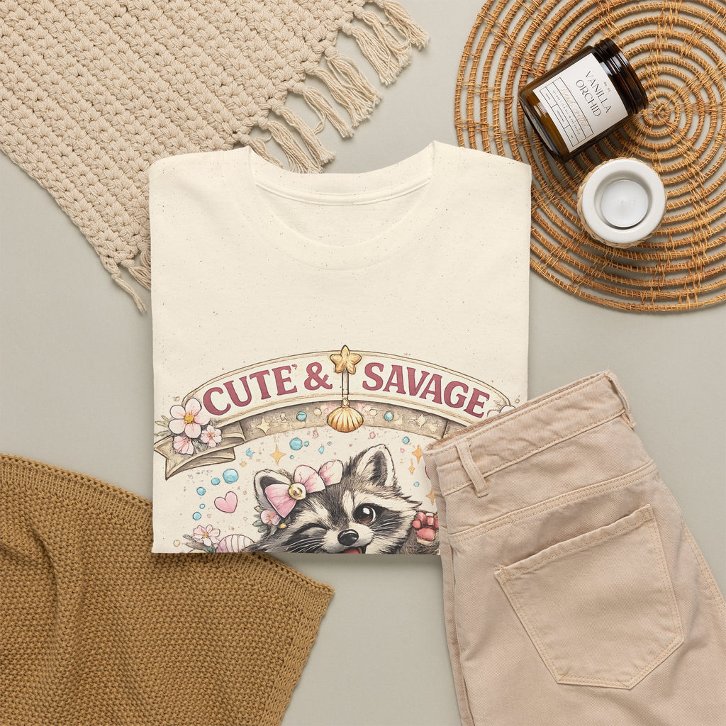 T-Shirt Carino ma Selvaggio – Procione Divertente