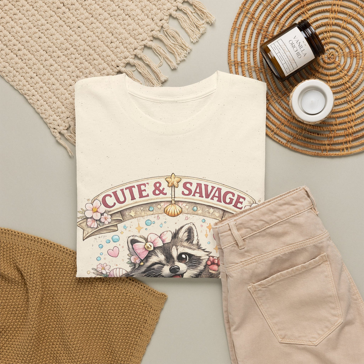 T-Shirt Carino ma Selvaggio – Procione Divertente