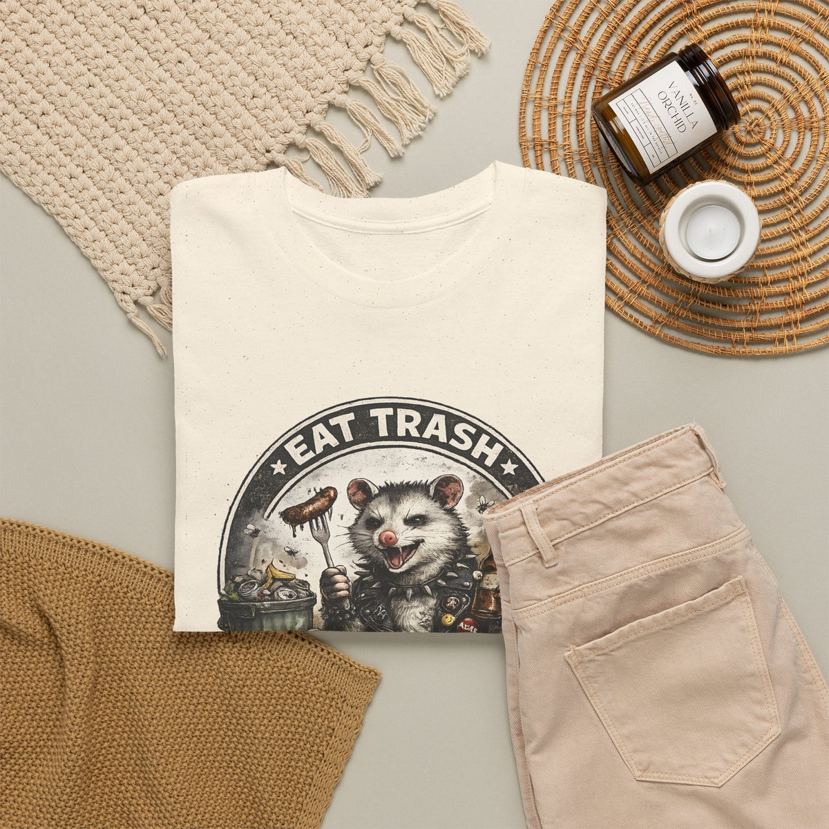 T-Shirt Opossum Festa Selvaggia – Design Divertente