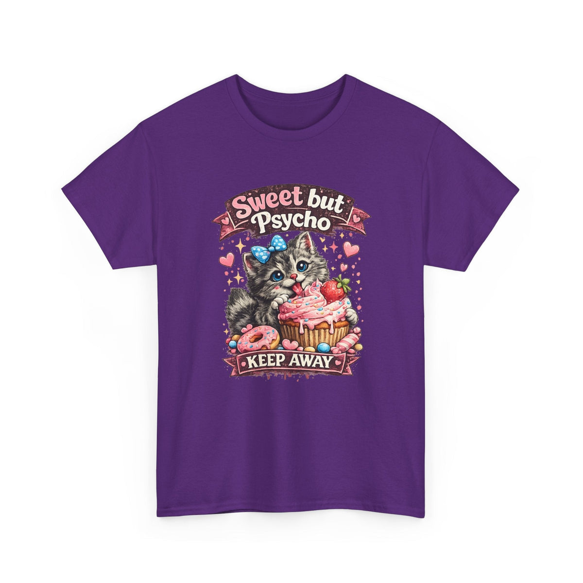 T-Shirt Dolce ma Pazzo – Gatto Kawaii Divertente
