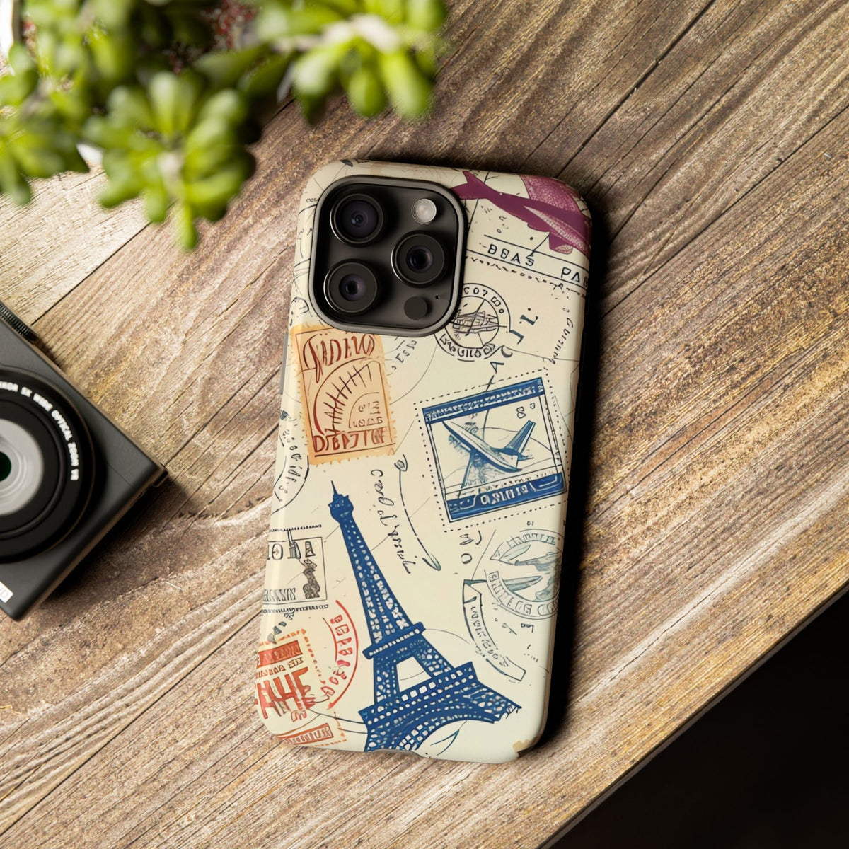 Paris Vintage-Reise Cover robusta – Eiffelturm-Design