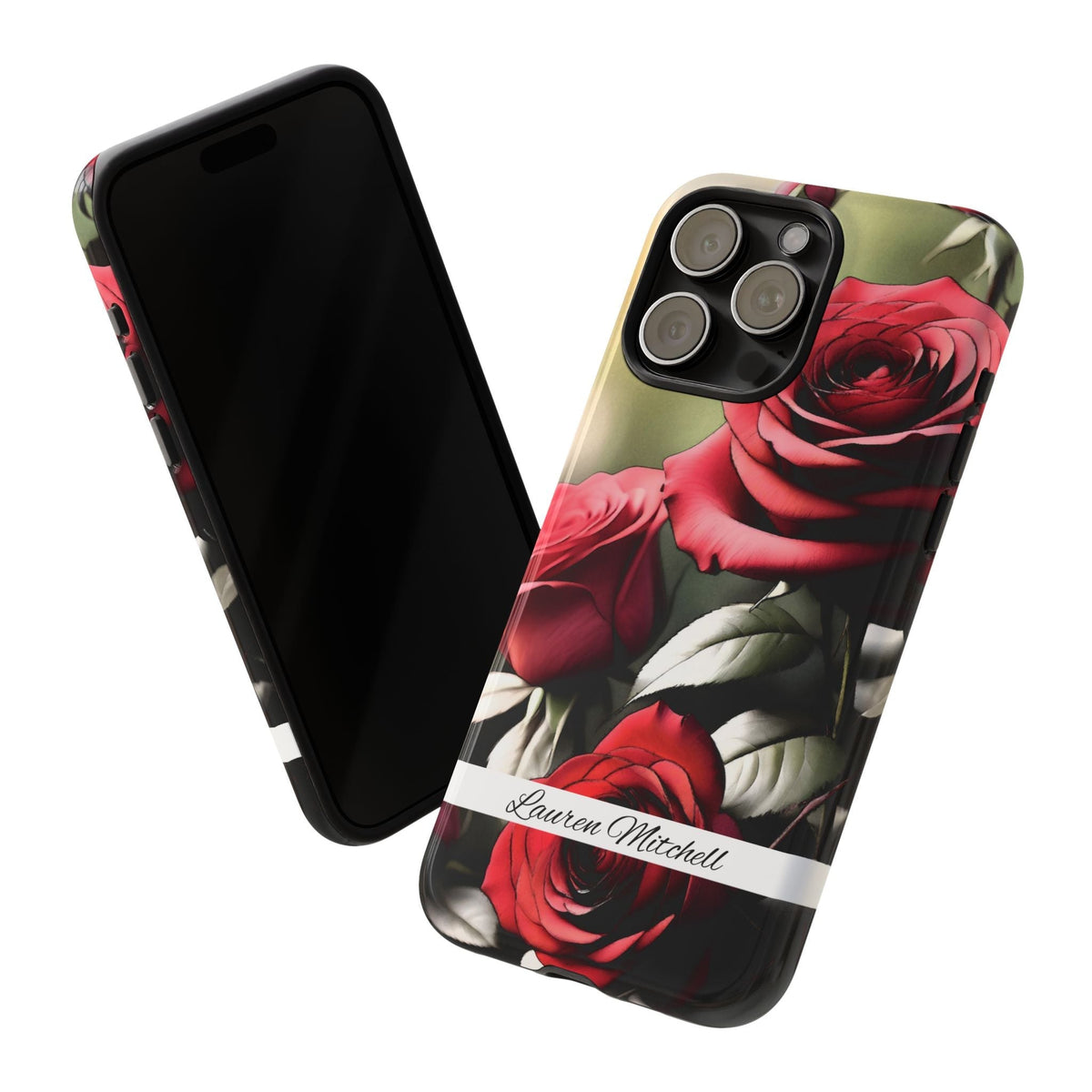 Cover Personalizzata con Nome – Design con Rose Rosse