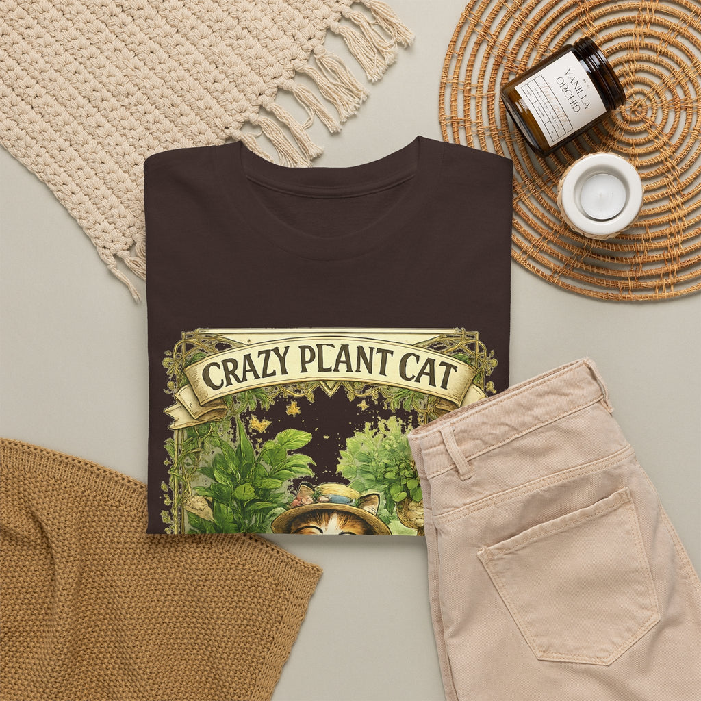 T-Shirt Gatto e Piante – Design Divertente