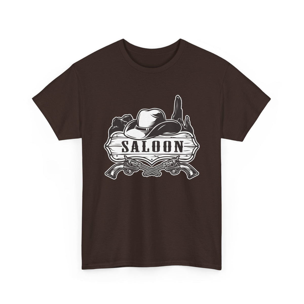 T-Shirt Western Vintage – Cowboy, Saloon e Deserto