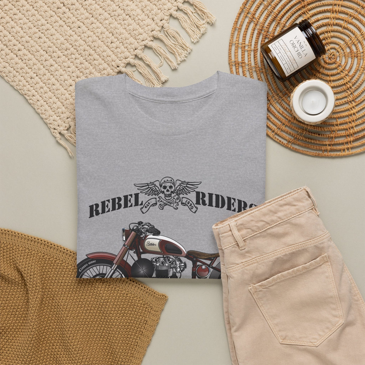 T-Shirt Rebel Riders – Design Moto Biker Vintage