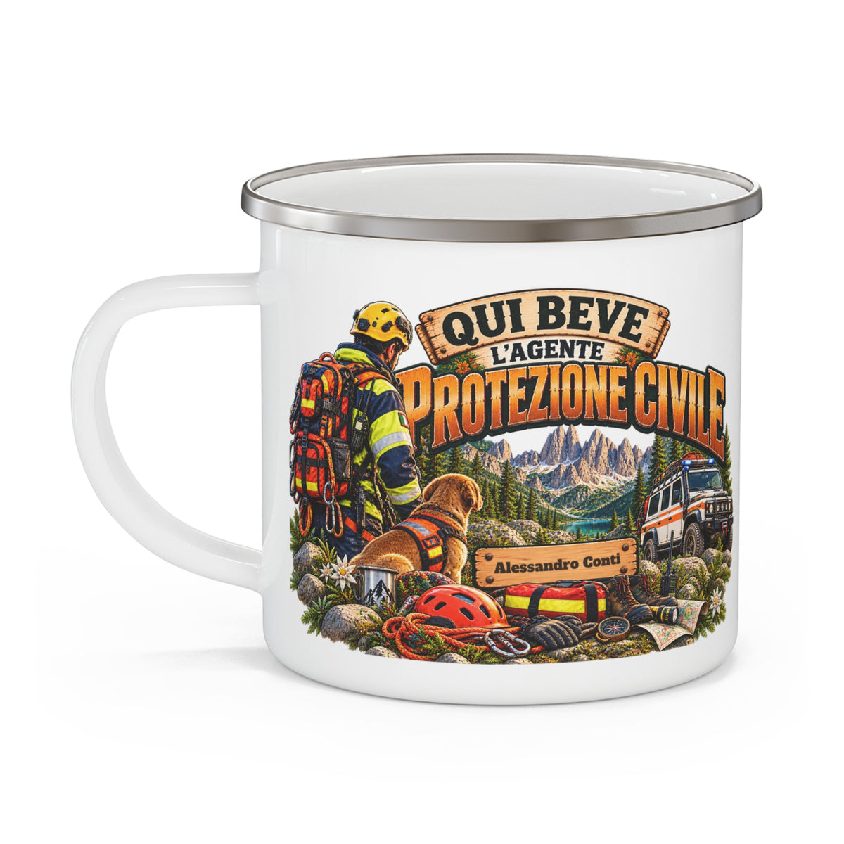 Tazza da Campeggio Personalizzata con Nome – Protezione Civile