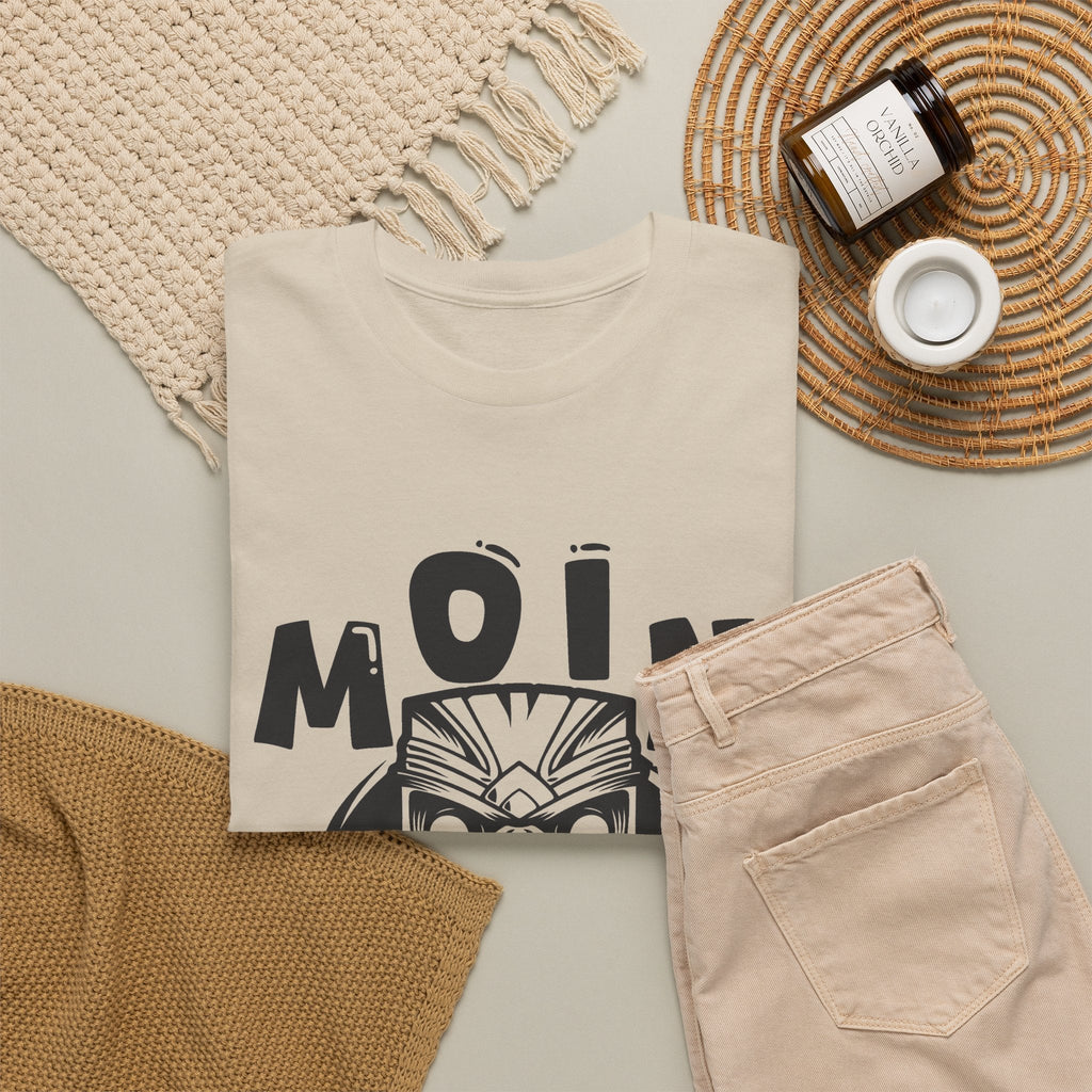 T-Shirt Moin con Maschera Tiki – Design Tropicale Streetwear