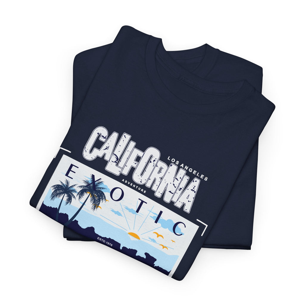 T-Shirt Spiaggia della California – Tramonto e Costa