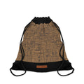 Vintage Sacca con coulisse Braun Nero – Retro Linienmuster von MALUX