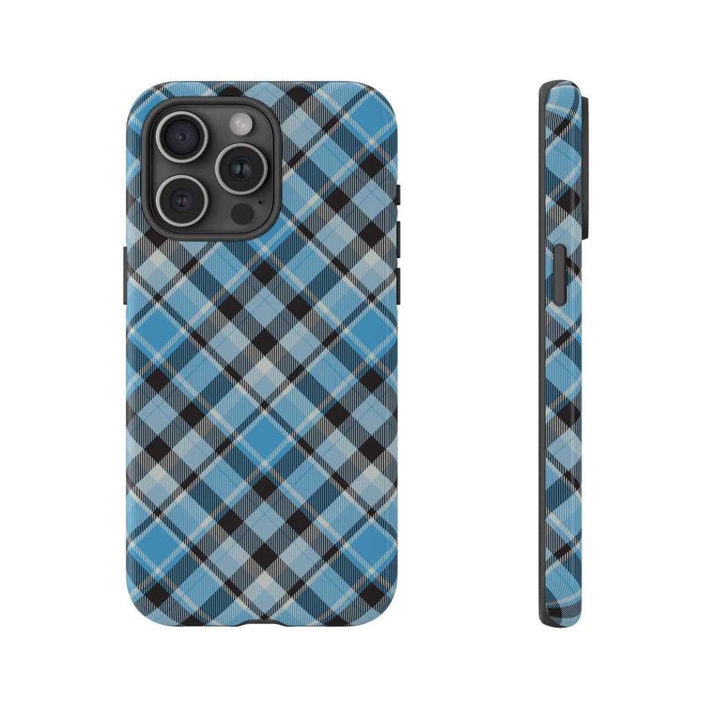 Azzurroes Karo Cover per smartphone – Cover robusta con klassischem Tartan