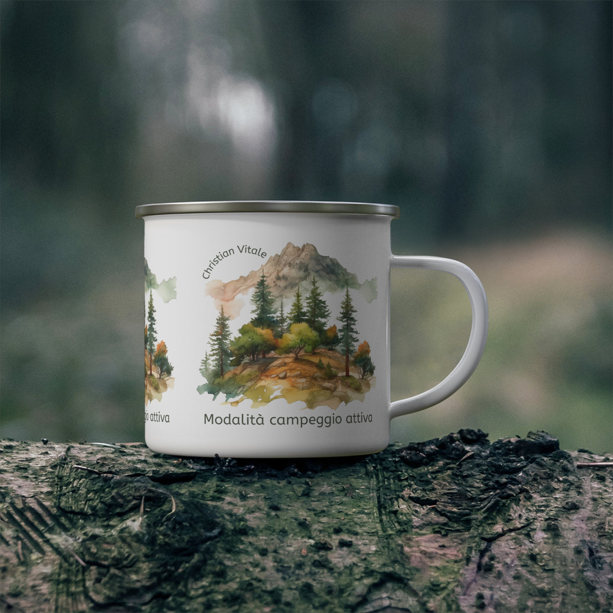 Tazza da Campeggio Personalizzata con Nome – Modalità Campeggio Attiva