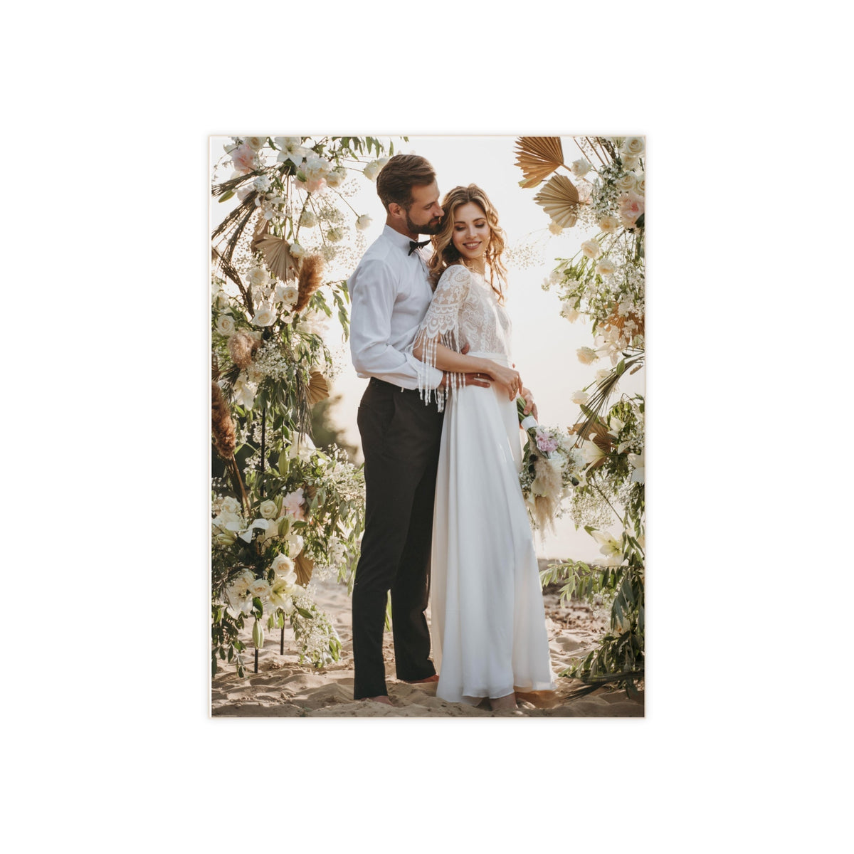 Personalizzata Fototafel aus Keramik – Hochzeit & Paar 20 × 25 cm