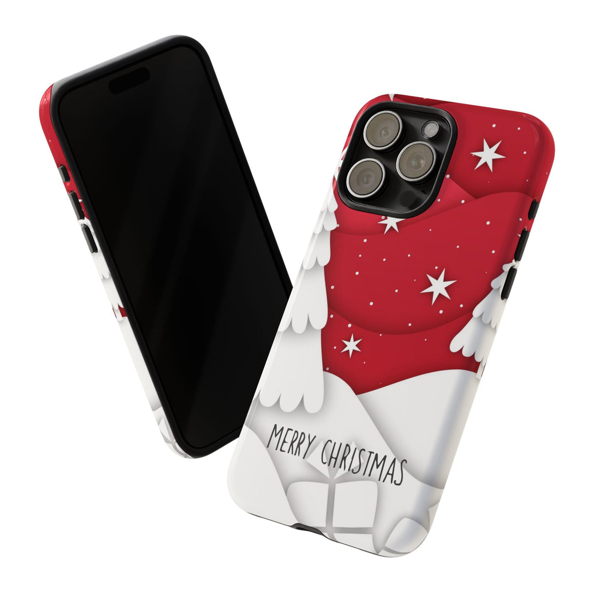 Frohe Weihnachten Cover per smartphone – Robuste festliche Cover per smartphone in Rosso & Bianco