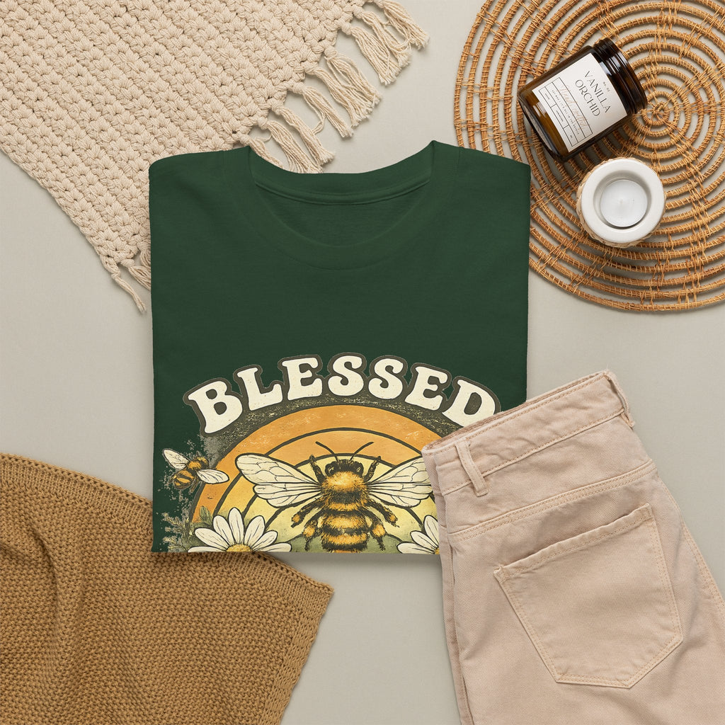 Blessed Bee T-Shirt – Christlicher Glaube & fiori-Biene Grafik-T-Shirt