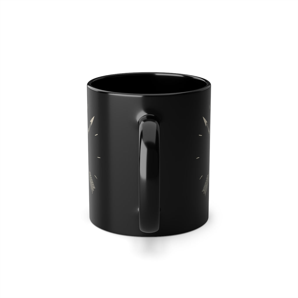 Tazza Nera con Frecce – Design Western Boho 330 ml