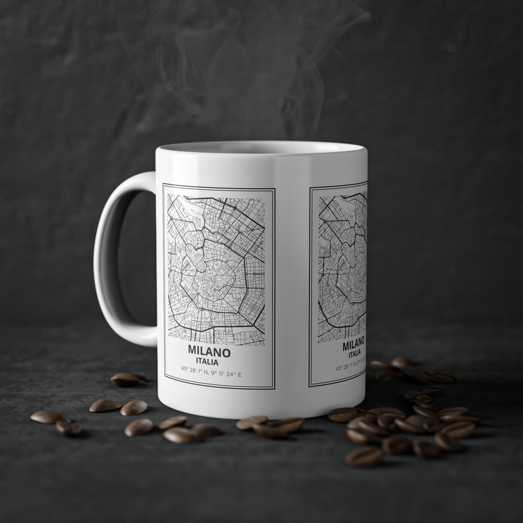 Tazza Milano con Mappa – Souvenir Italia 330 ml