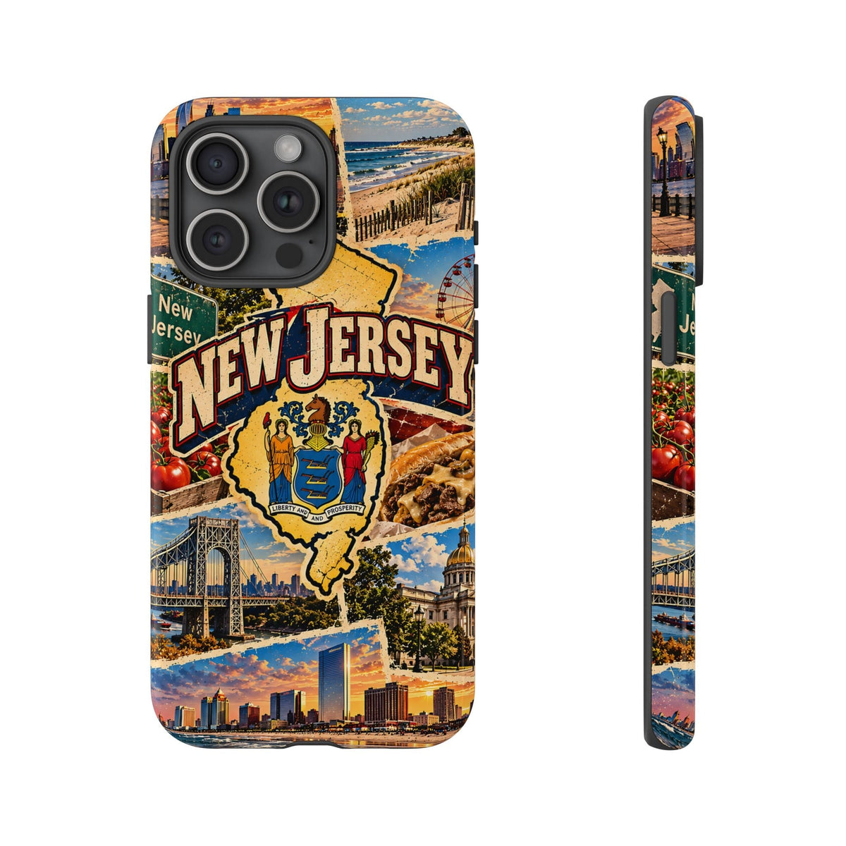 New-Jersey-Reise-Collage Cover robusta – Vintage-Bundesstaaten-Design