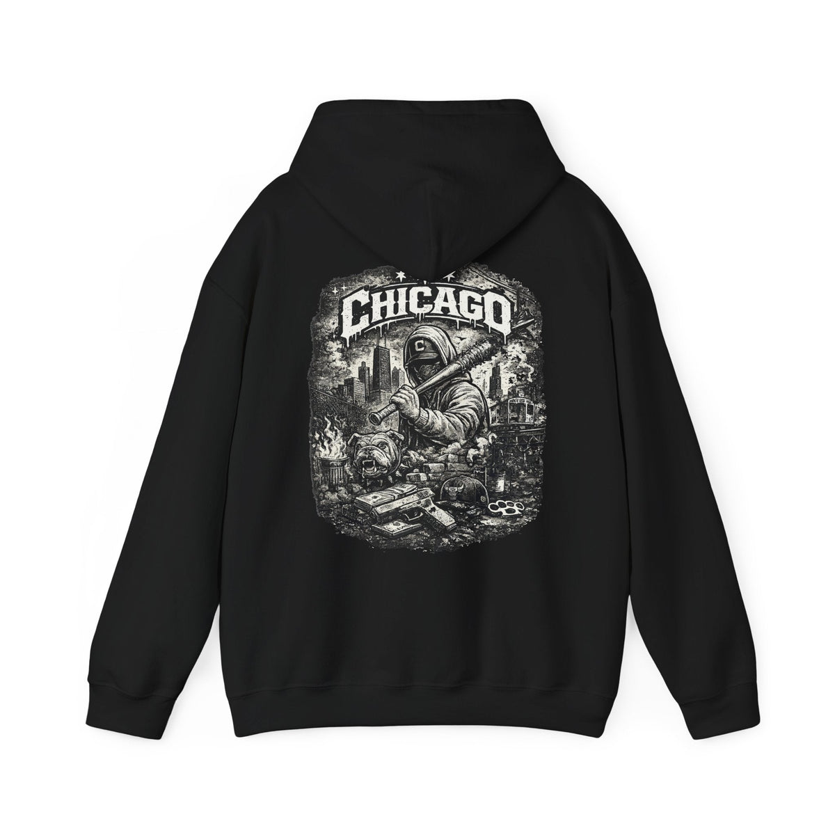 Chicago Streetwear Hoodie Hoodie con Grafik – MALUX