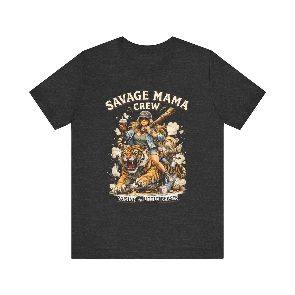 Savage Mama Crew T-Shirt divertente Mama T-Shirt, Starke Mama Grafik-T-Shirt, regalo per coole Mamas