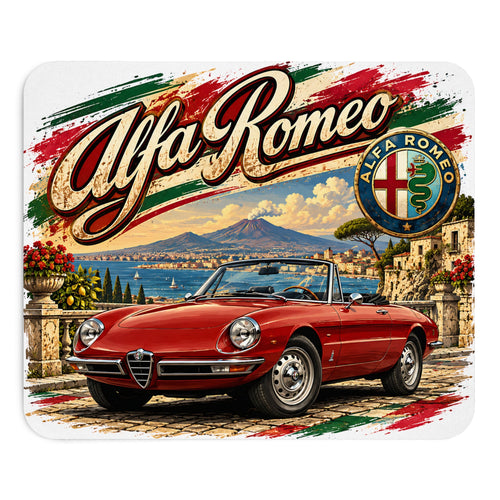 Alfa Romeo Spider Mousepad – Italienischer Auto-Klassiker – Mousepad von MALUX, 23,2 × 19,4 cm