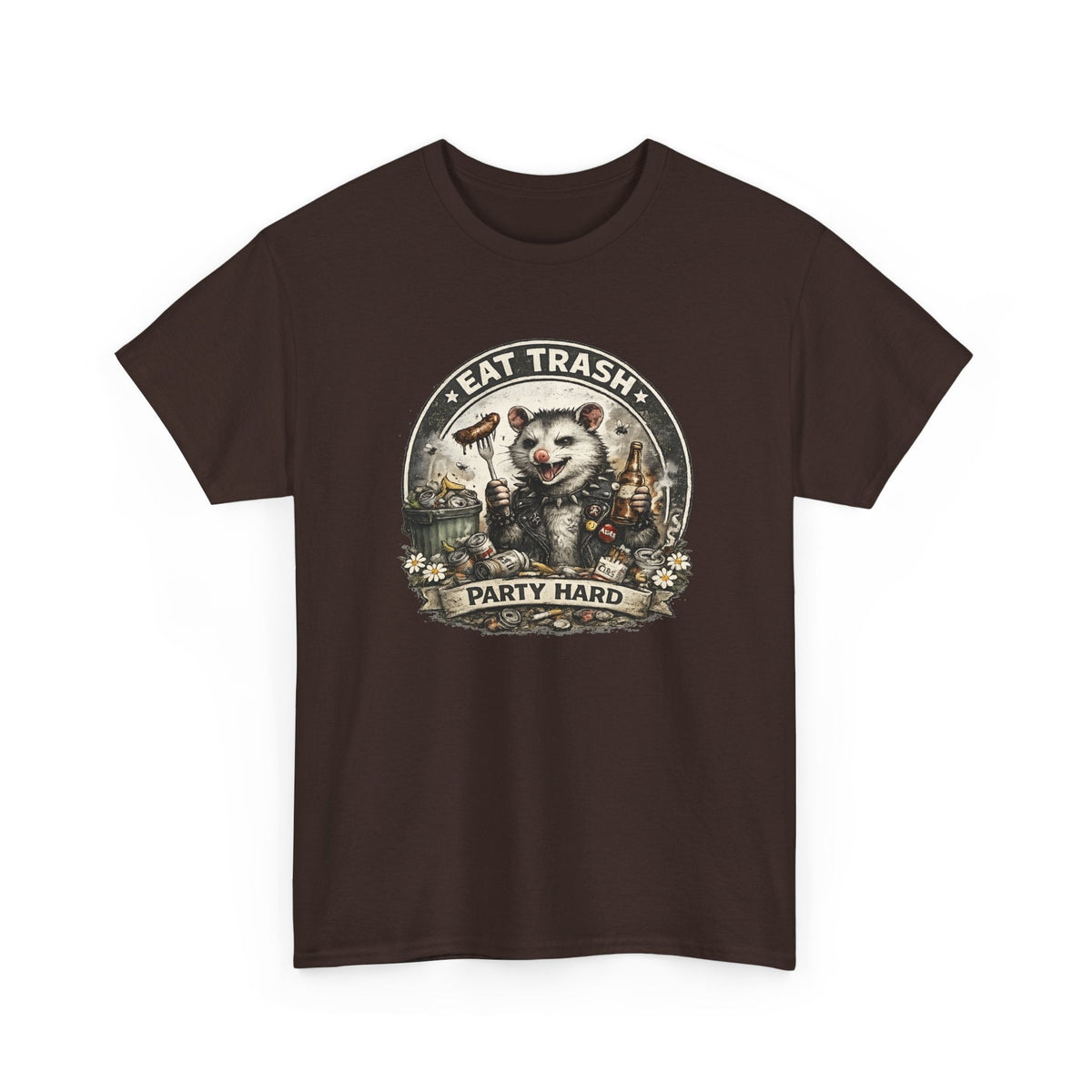 T-Shirt Opossum Festa Selvaggia – Design Divertente