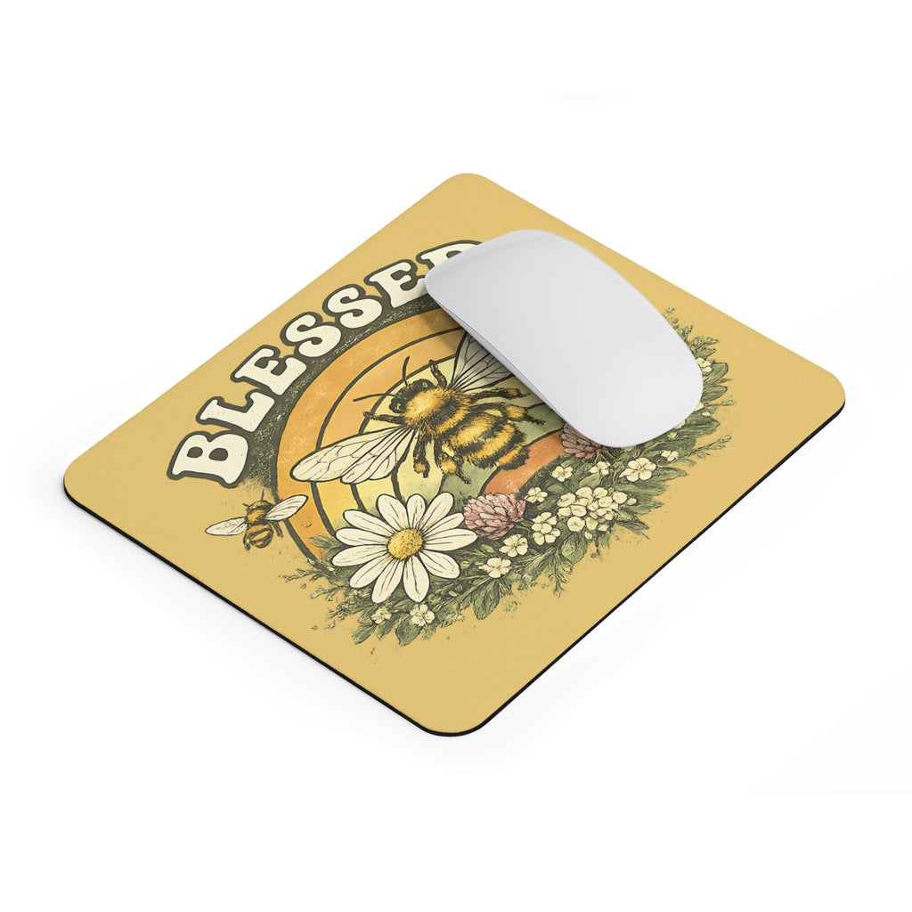 Blessed Bienen Mousepad – fiori & naturaale design – Mousepad von MALUX, 23,2 × 19,4 cm