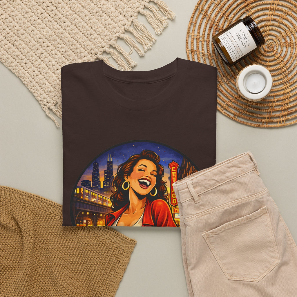 T-Shirt Skyline di Chicago – Design Città Vintage