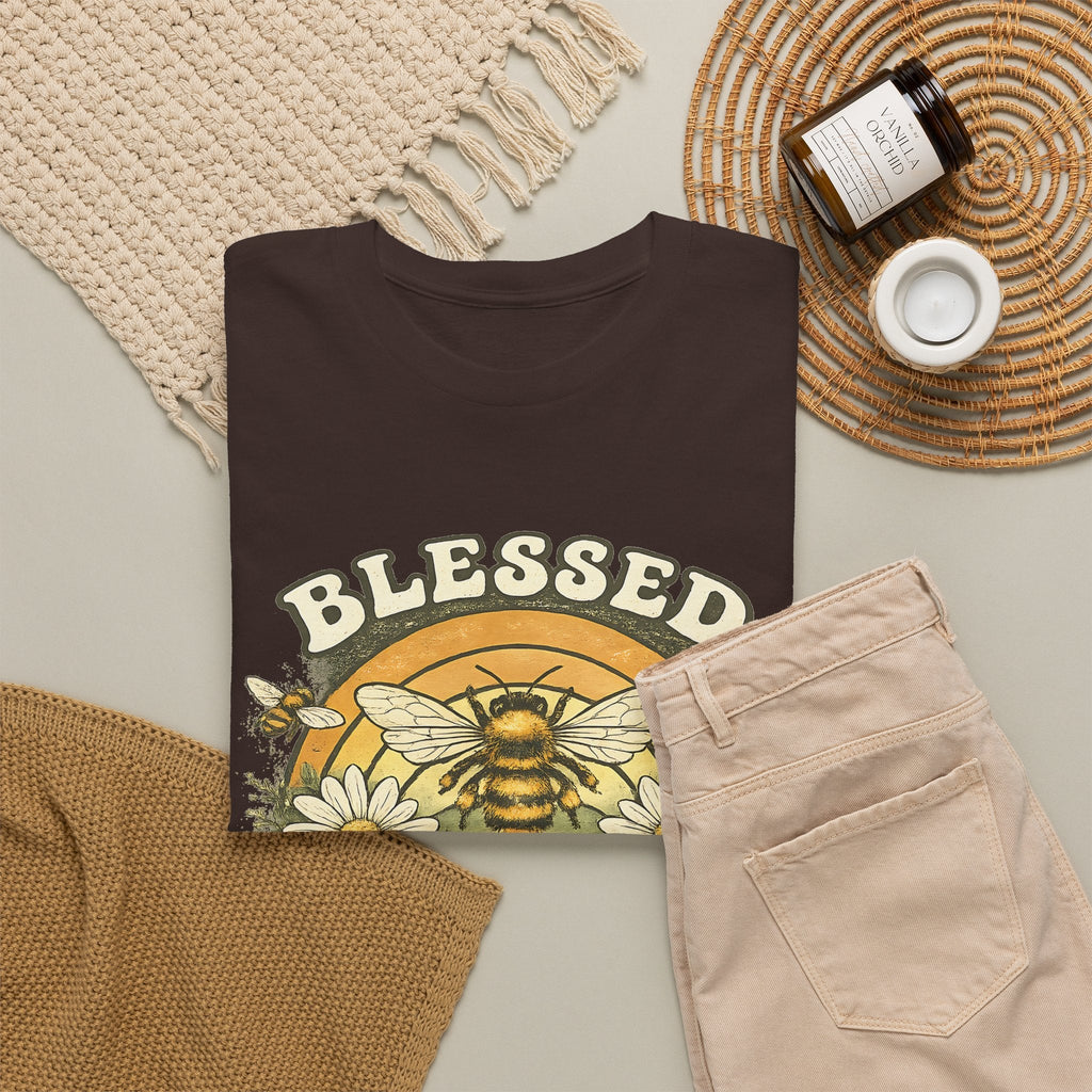 Blessed Bee T-Shirt – Christlicher Glaube & fiori-Biene Grafik-T-Shirt