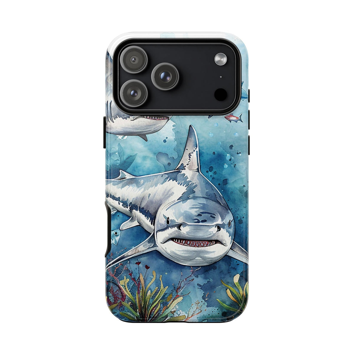 Biancoer Hai Cover robusta – Aquarell-Meeresdesign