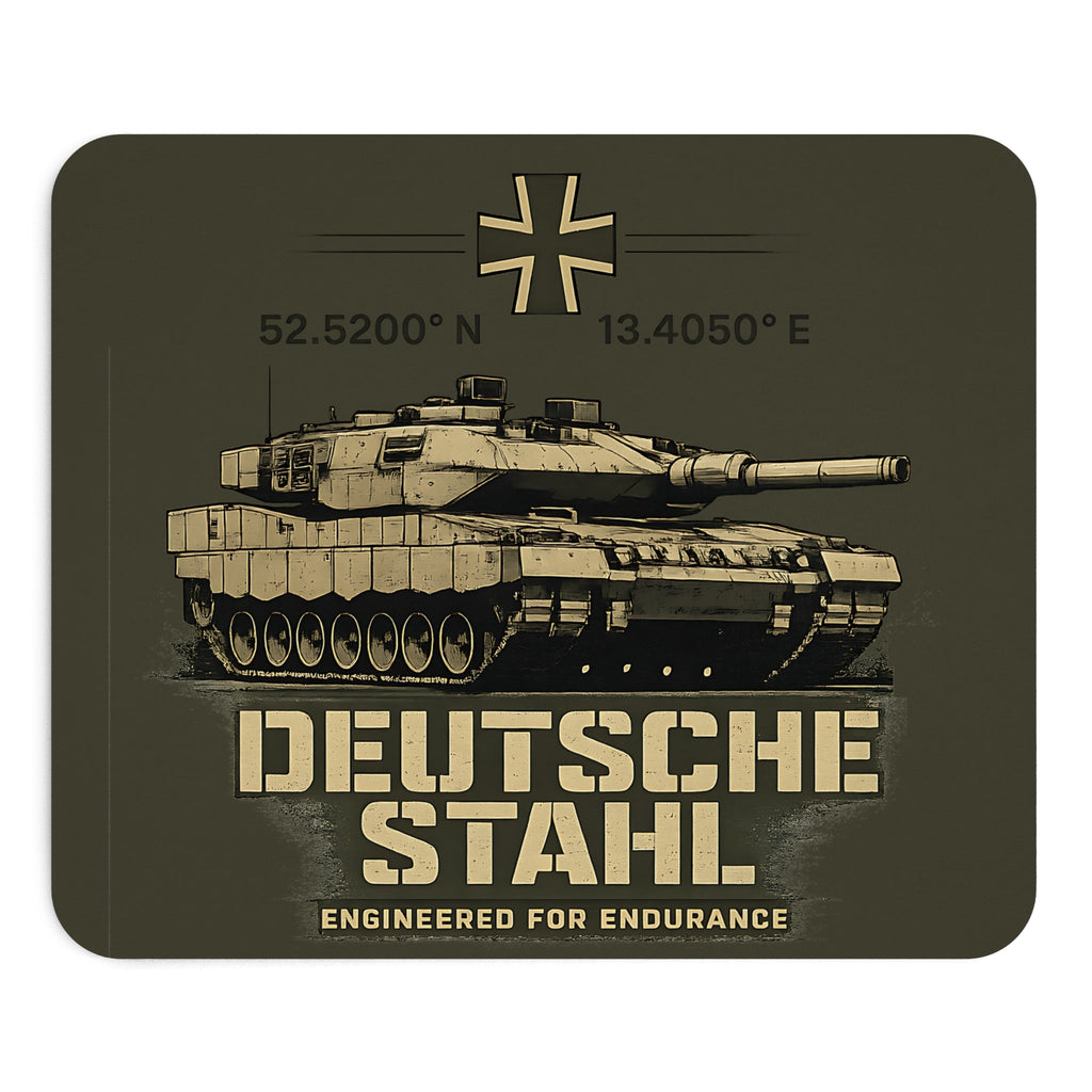 Italiano Stahl Mousepad – design militare – Mousepad von MALUX, 23,2 × 19,4 cm