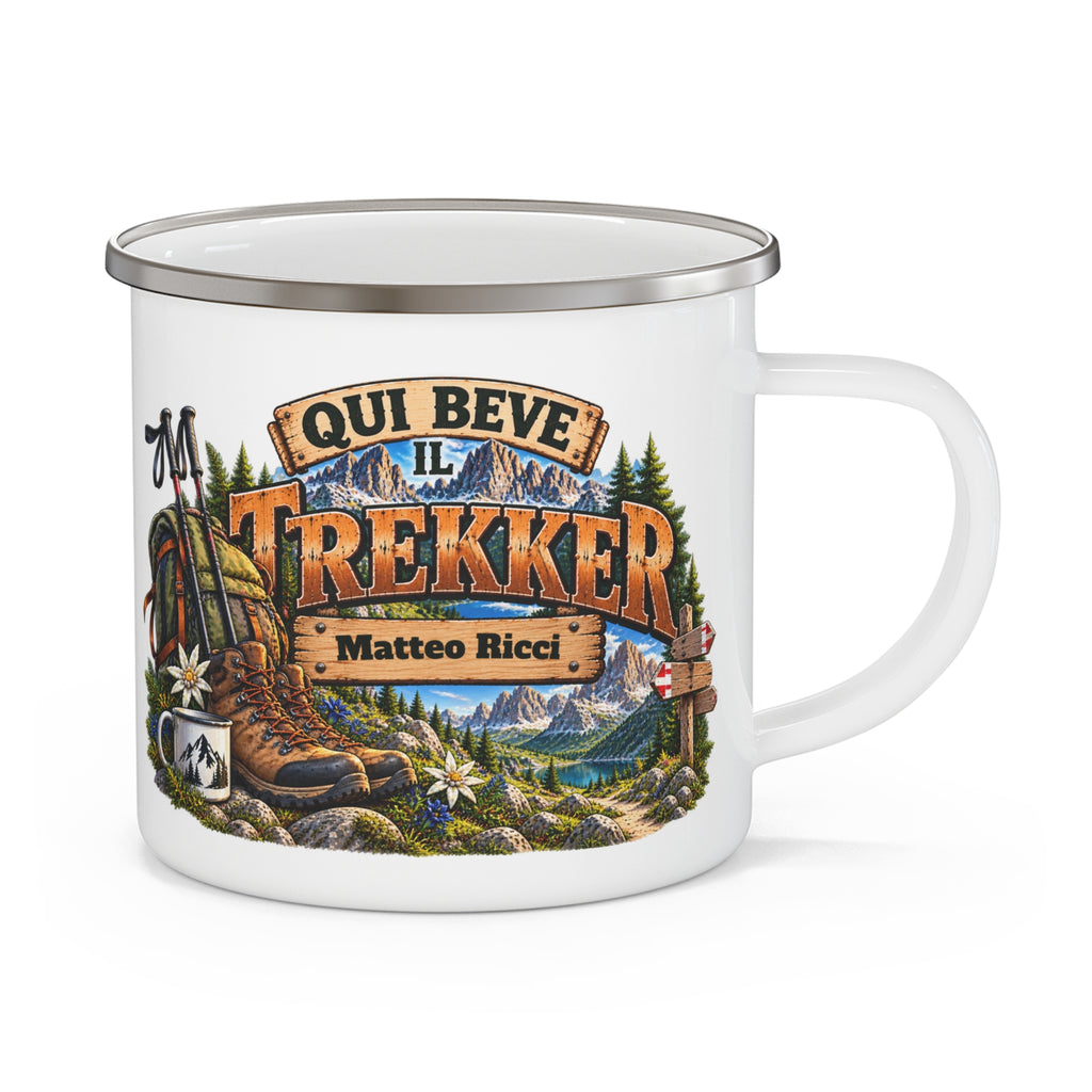 Tazza da Campeggio Personalizzata con Nome – Qui Beve il Trekker