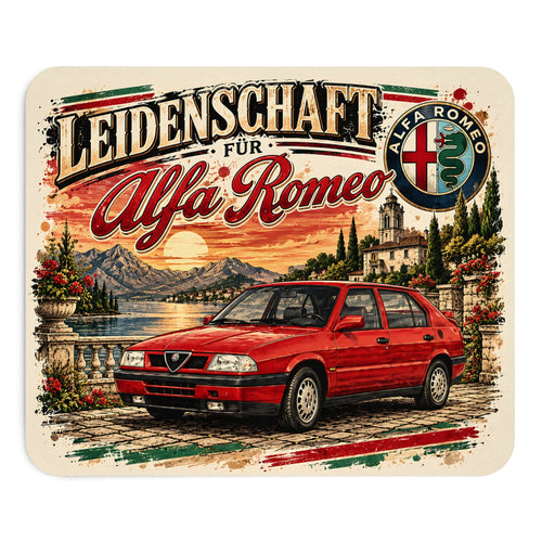 Alfa Romeo Mousepad – Leidenschaft per italienische Autos – Mousepad von MALUX, 23,2 × 19,4 cm