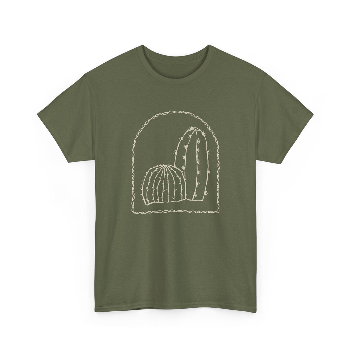 T-Shirt Cactus Minimal – Design Deserto Line Art