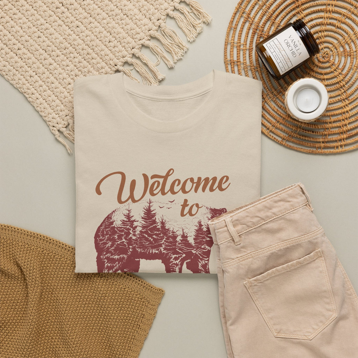 T-Shirt California – Design Vintage con Orso