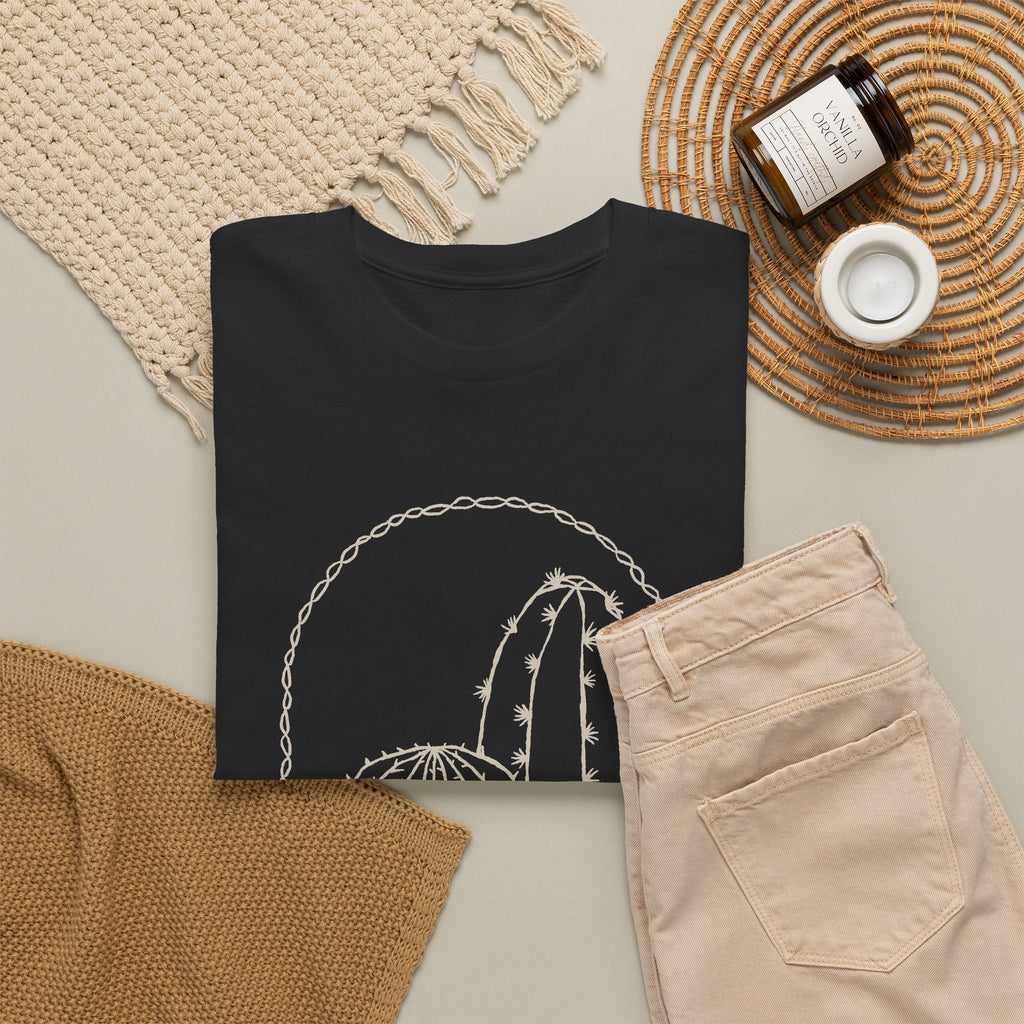 T-Shirt Cactus Minimal – Design Deserto Line Art