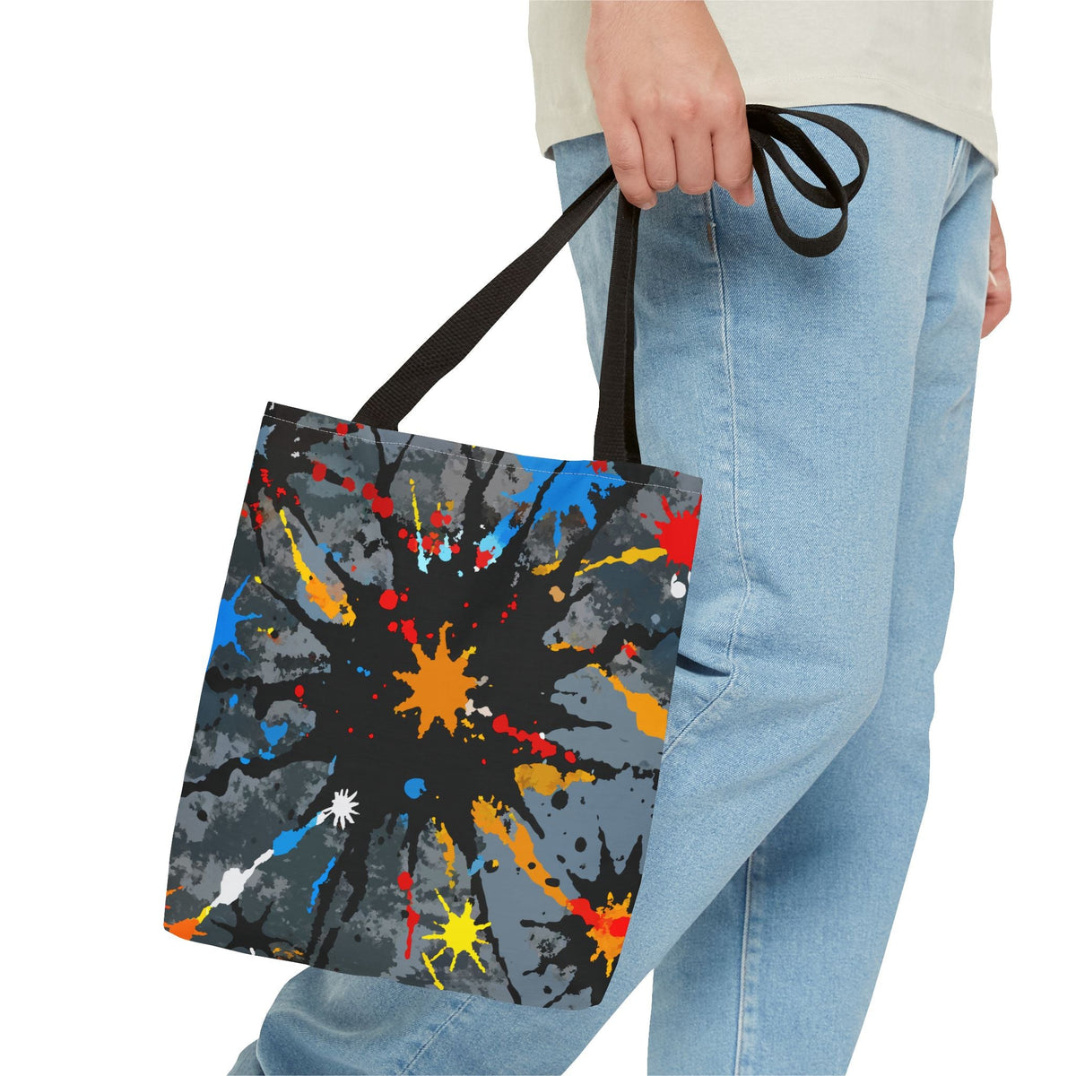 Abstrakte Kunst Borsa in tessuto – Colore Splash design