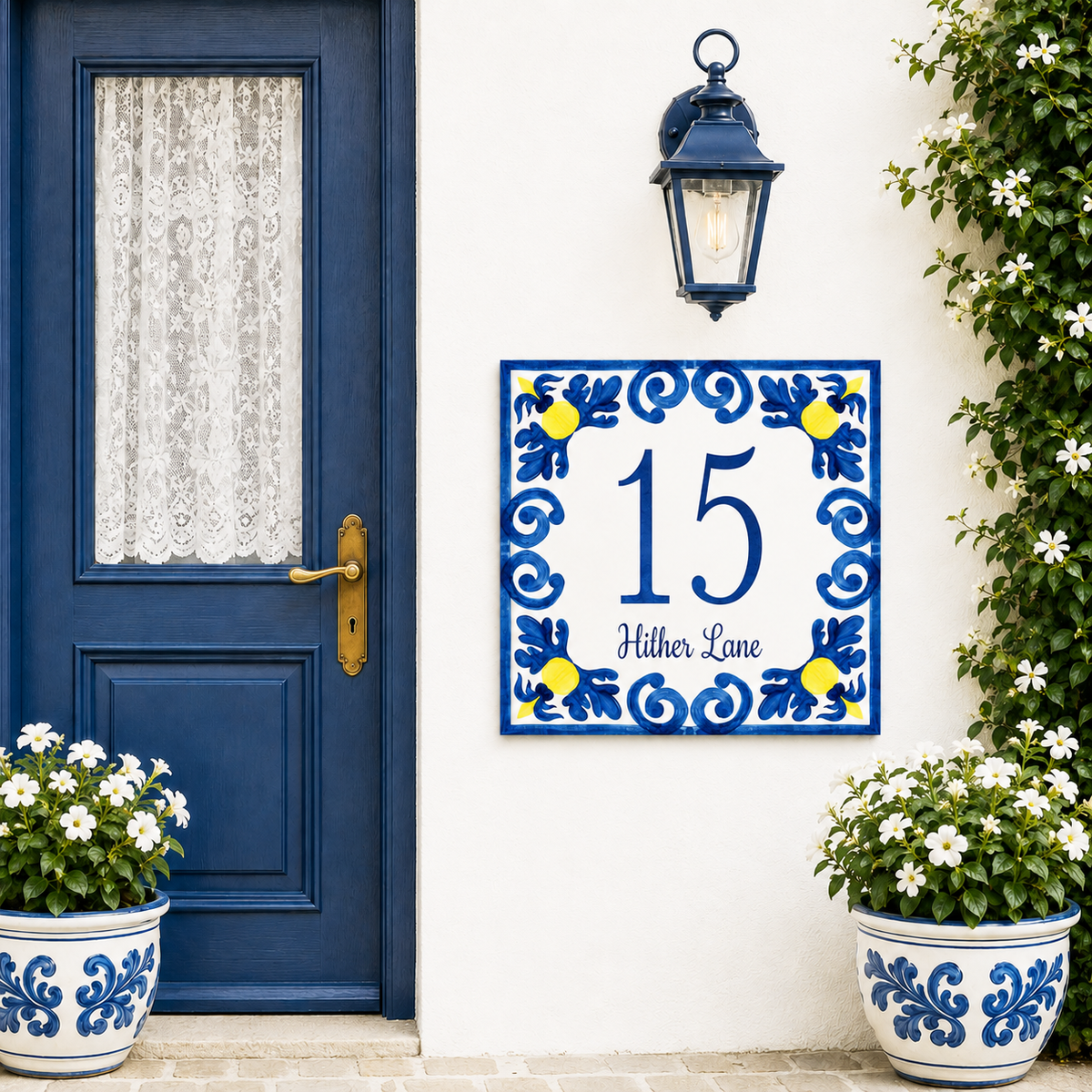 Personalizzato Targa con numero civico Alberobello – Keramik P10