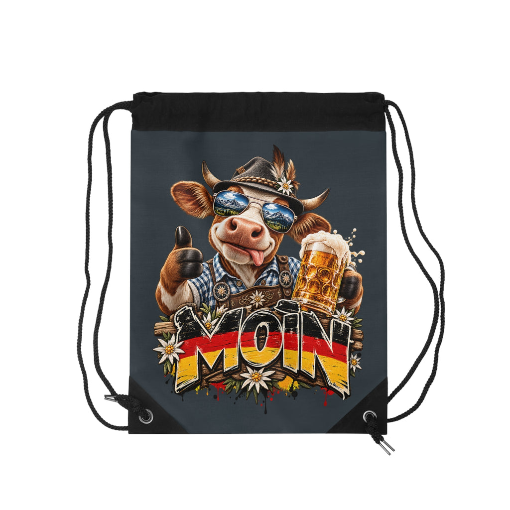 Moin Sacca con coulisse – divertente Kuh con Bier Italia Motiv von MALUX