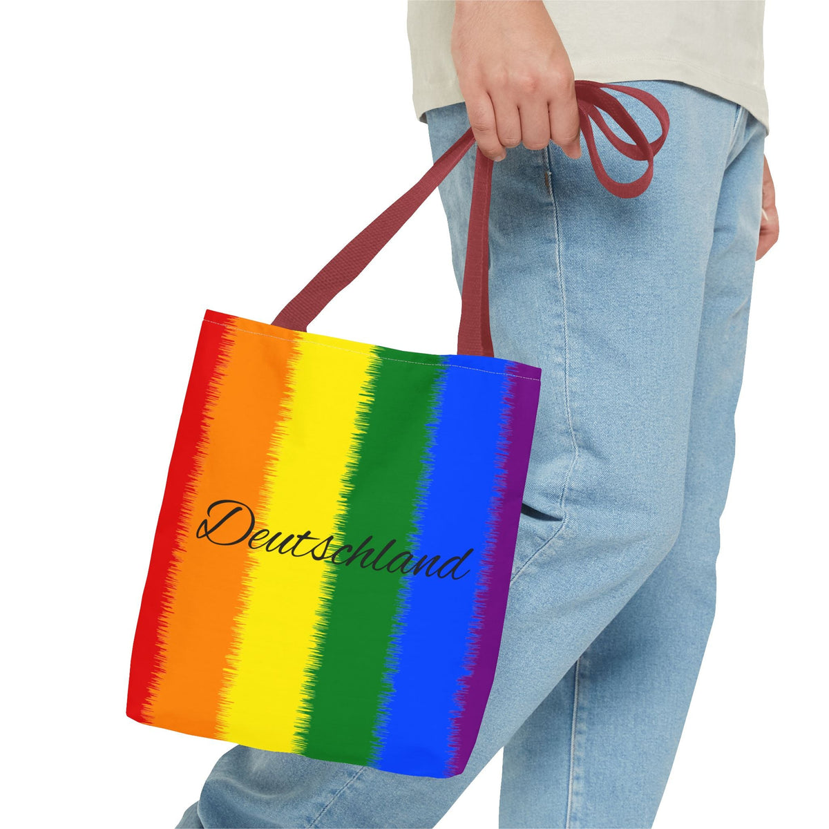 Borsa in tessuto Italia – Design Arcobaleno Colorato