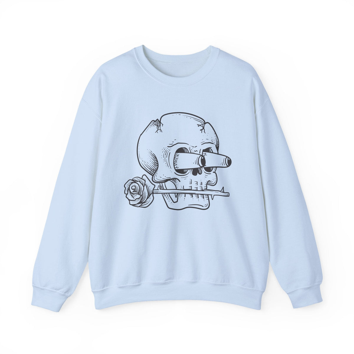 Totenkopf con Rose Sweatshirt – Sweatshirt von MALUX