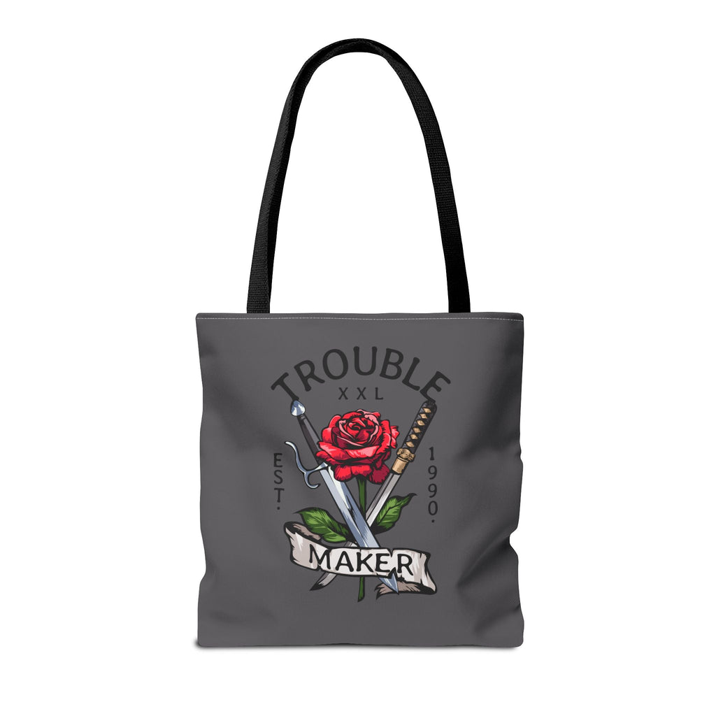 Trouble Maker Borsa in tessuto – Rose & Schwerter Tattoo design