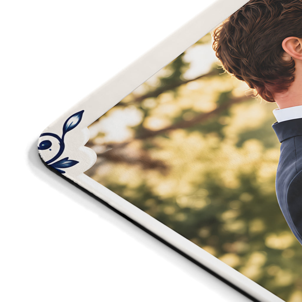 Personalizzato Hochzeits-Mousepad con foto e nomi – Mousepad von MALUX, 23,2 × 19,4 cm