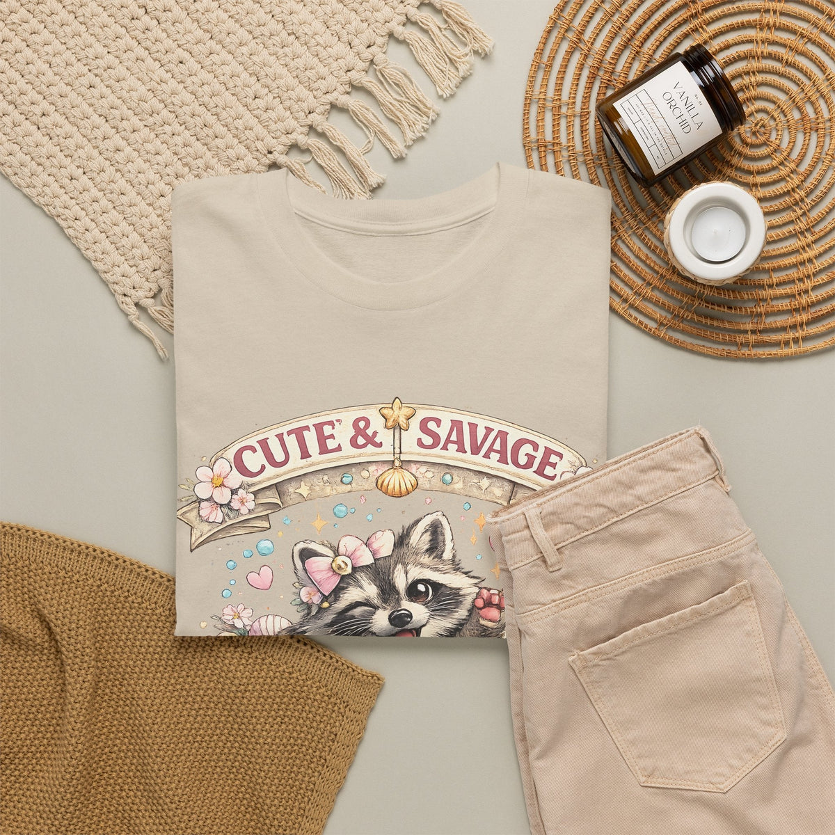 T-Shirt Carino ma Selvaggio – Procione Divertente