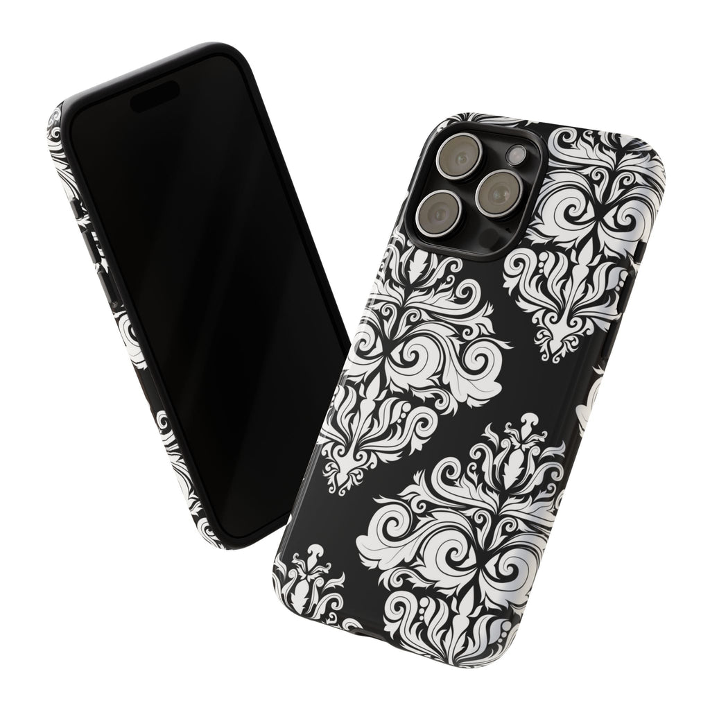 Cover Robusta Damascata Bianco e Nero – Design Elegante