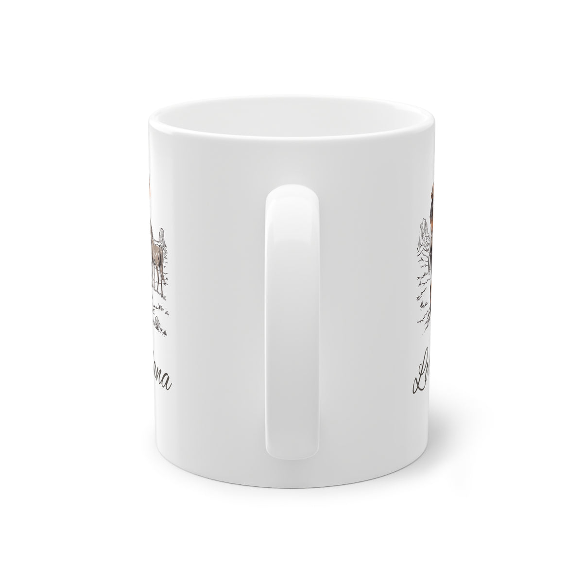 Tazza Personalizzata Cowgirl con Nome – Cavallo e Puledro Western 330 ml